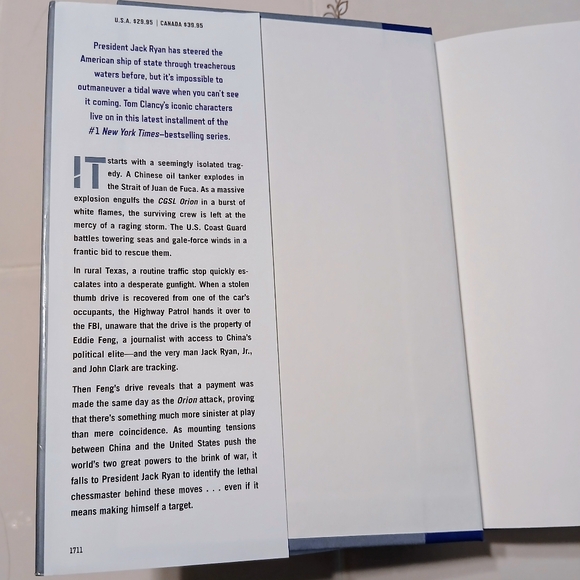 Tom Clancy-Power and Empire by Mark Cameron 1st Print HB DJ 2017 Jack Ryan Novel - Picture 2 of 6